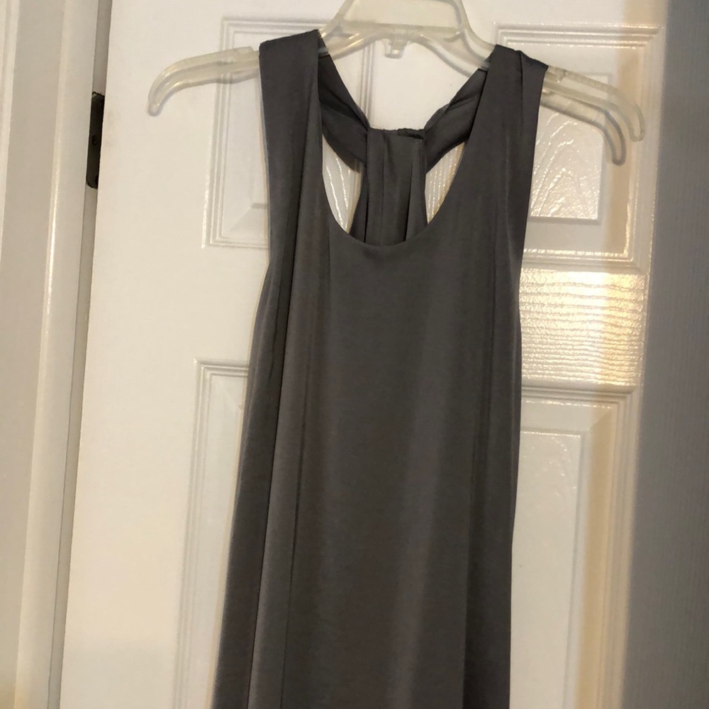 T back long dress. Silky polyester